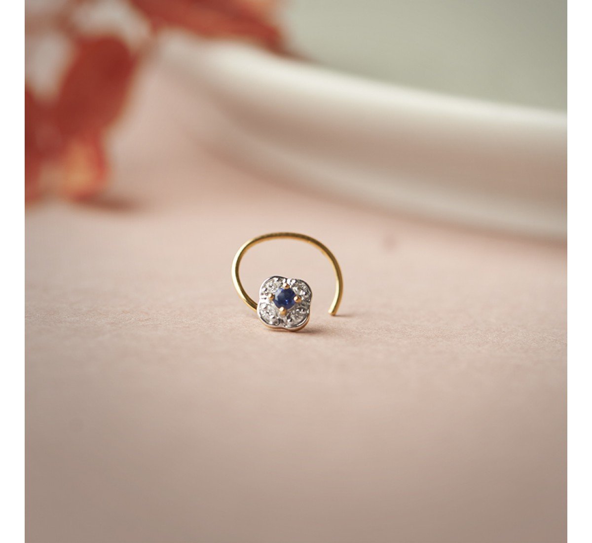 Mirage Bloom Gemstone Nose Pin