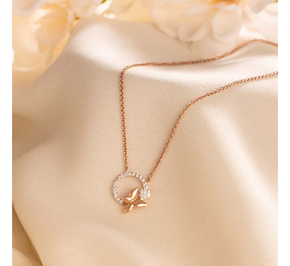 Tropic Butterfly Diamond Necklace