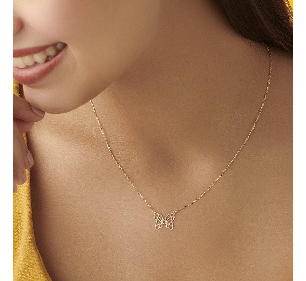 Virtue Butterfly Gold Necklace