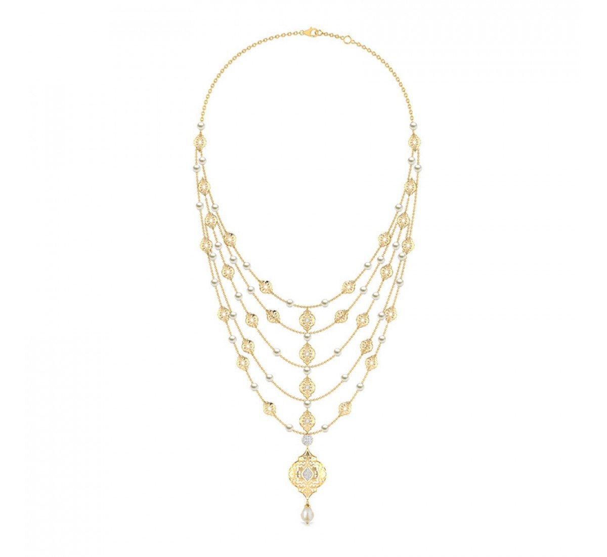 Fiesta Intricate Pearl Necklace
