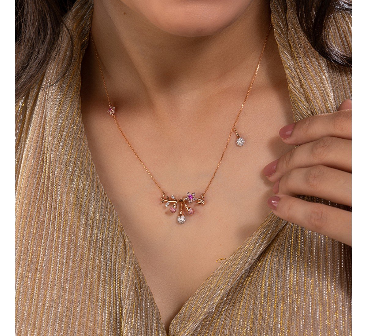 Lithe Sakura Gemstone Necklace
