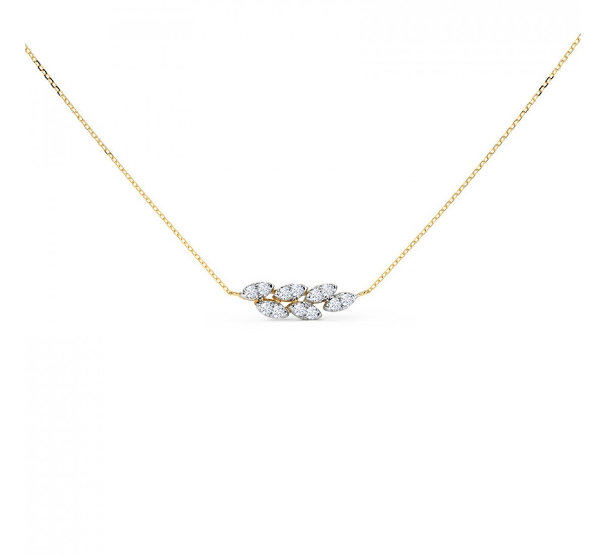 Wry Cluster Diamond Necklace