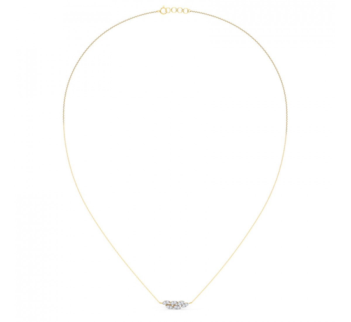 Wry Cluster Diamond Necklace