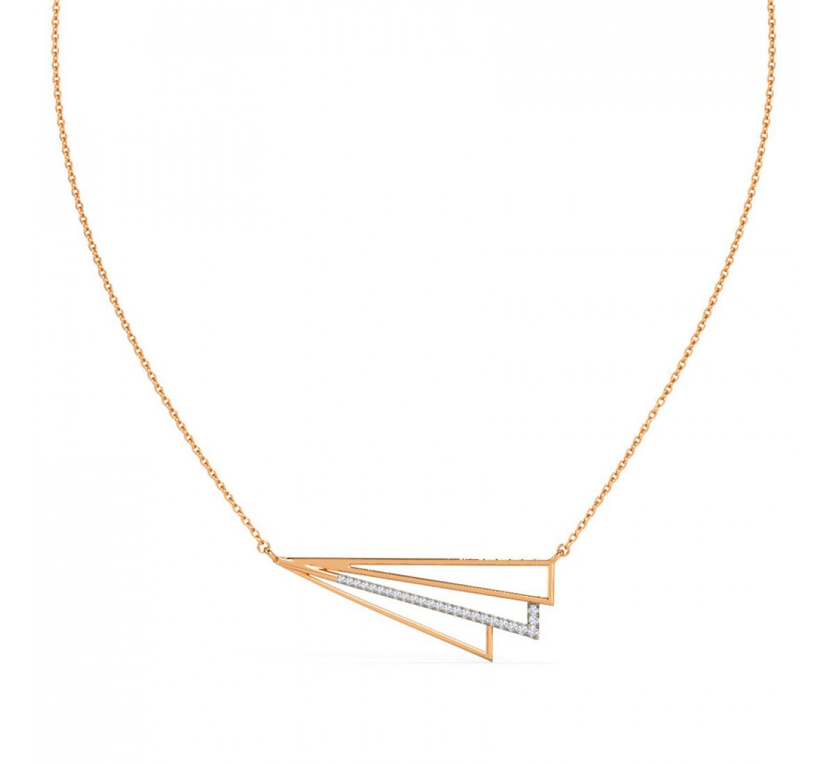 Insouciant Geometric Diamond Necklace