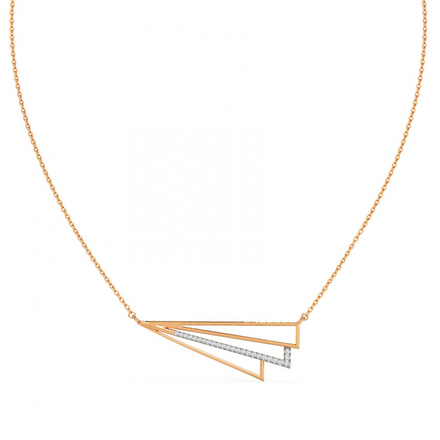 Insouciant Geometric Diamond Necklace