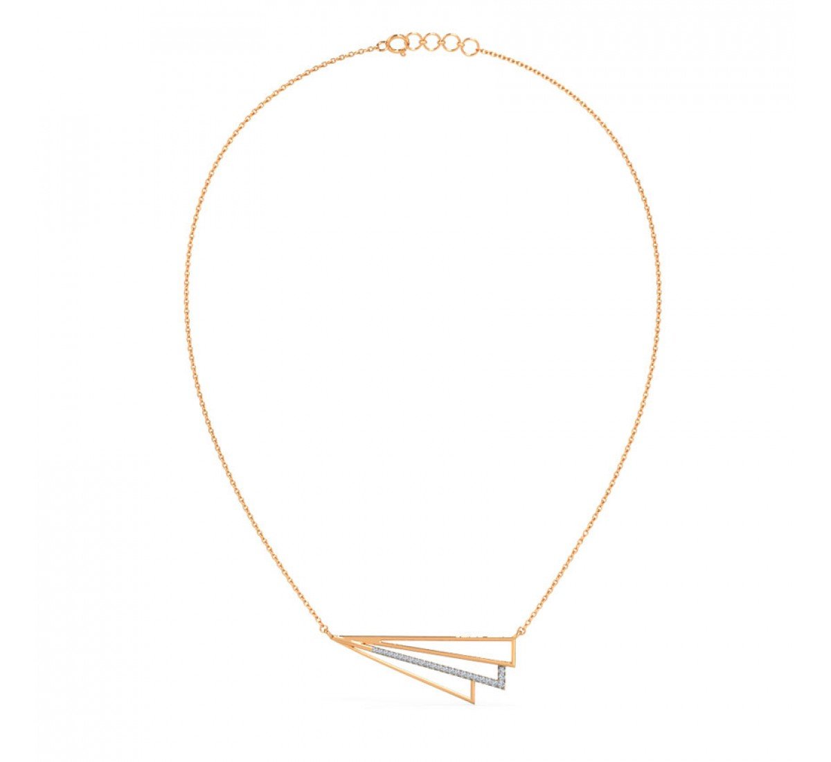 Insouciant Geometric Diamond Necklace