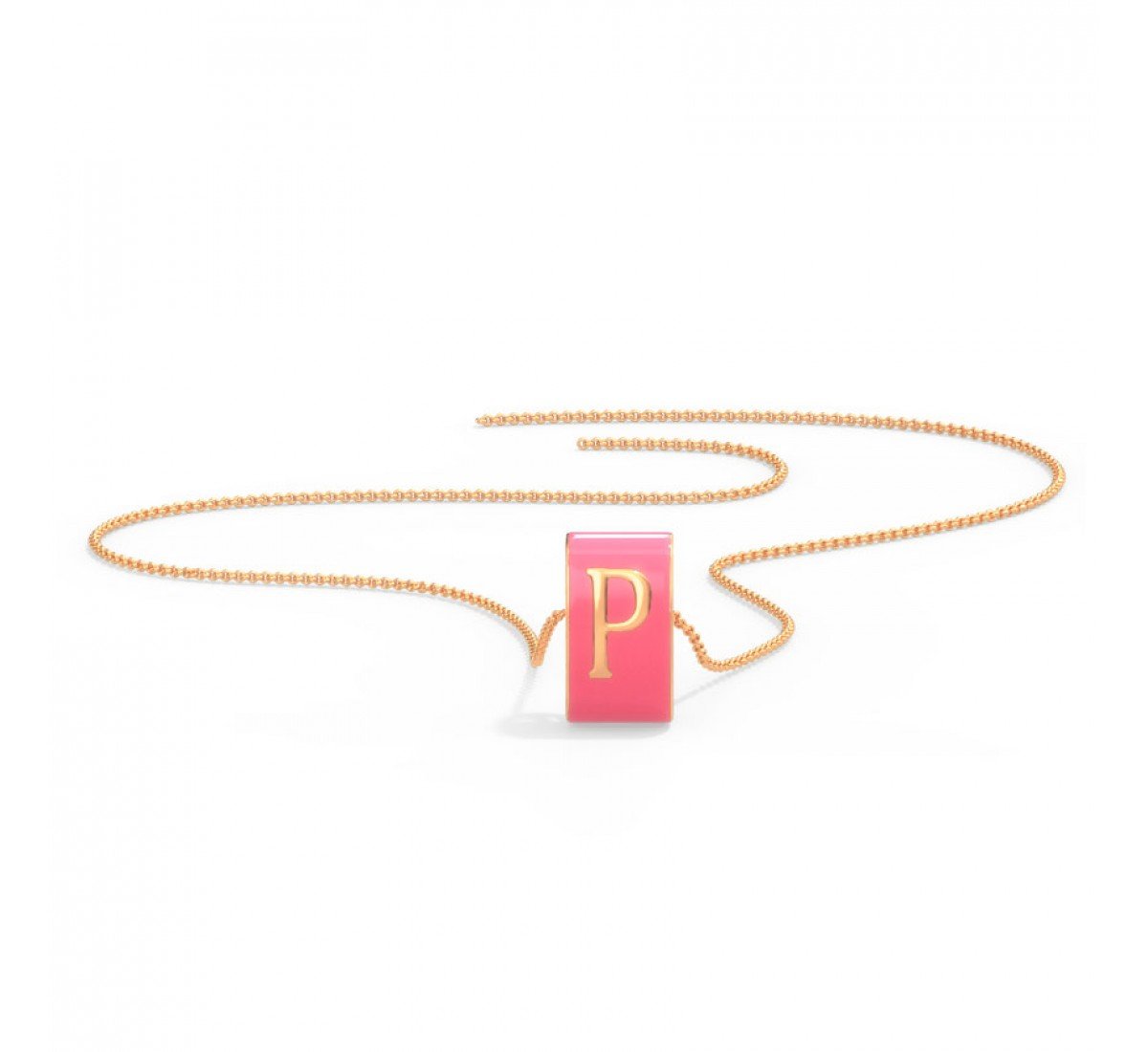 Golden Alphabet P Pendant