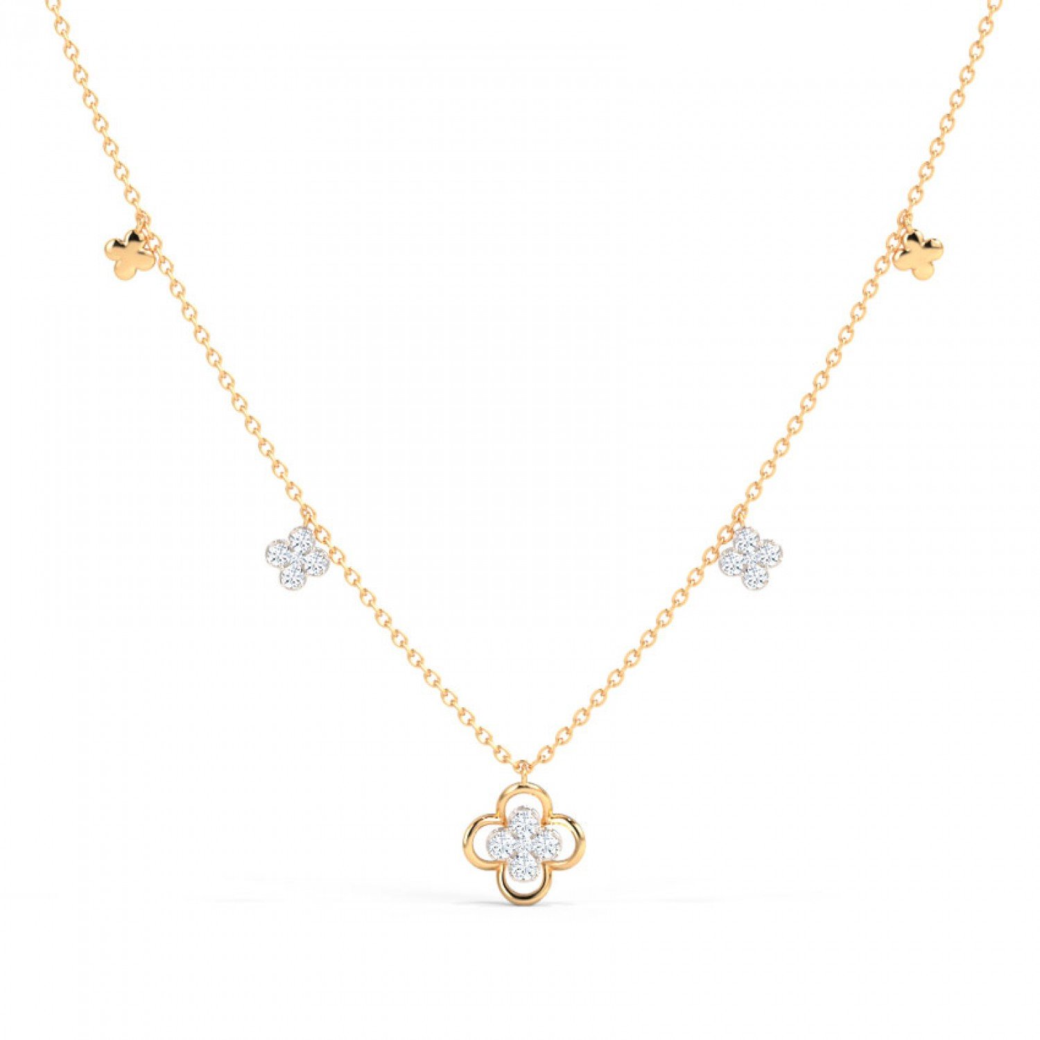 Delineate Clover Diamond Necklace