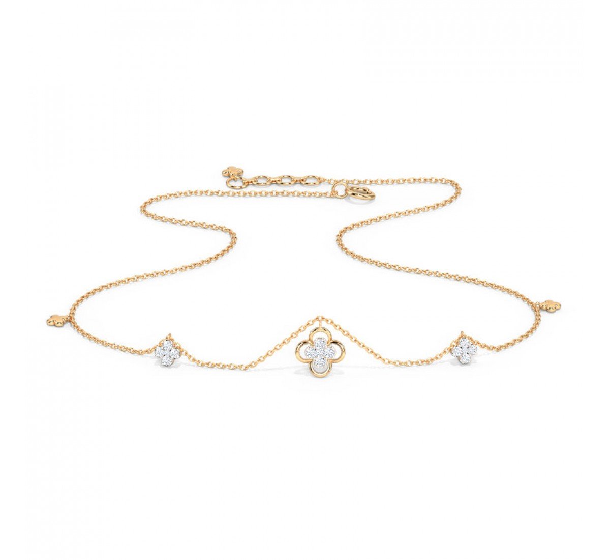Delineate Clover Diamond Necklace