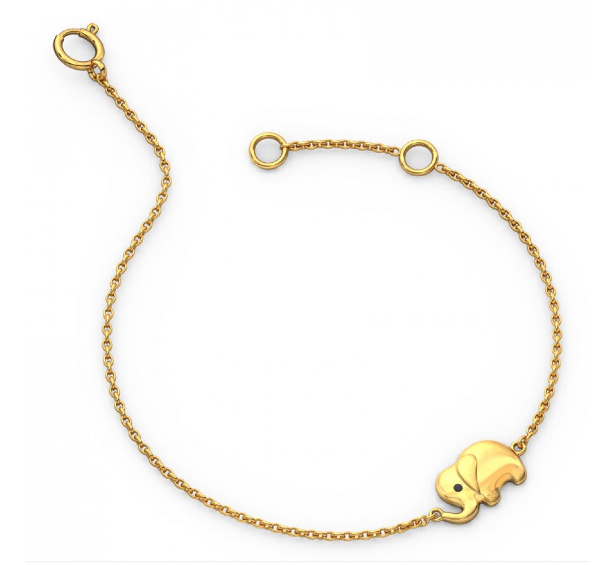 Gold Elephant Bracelet for Kids