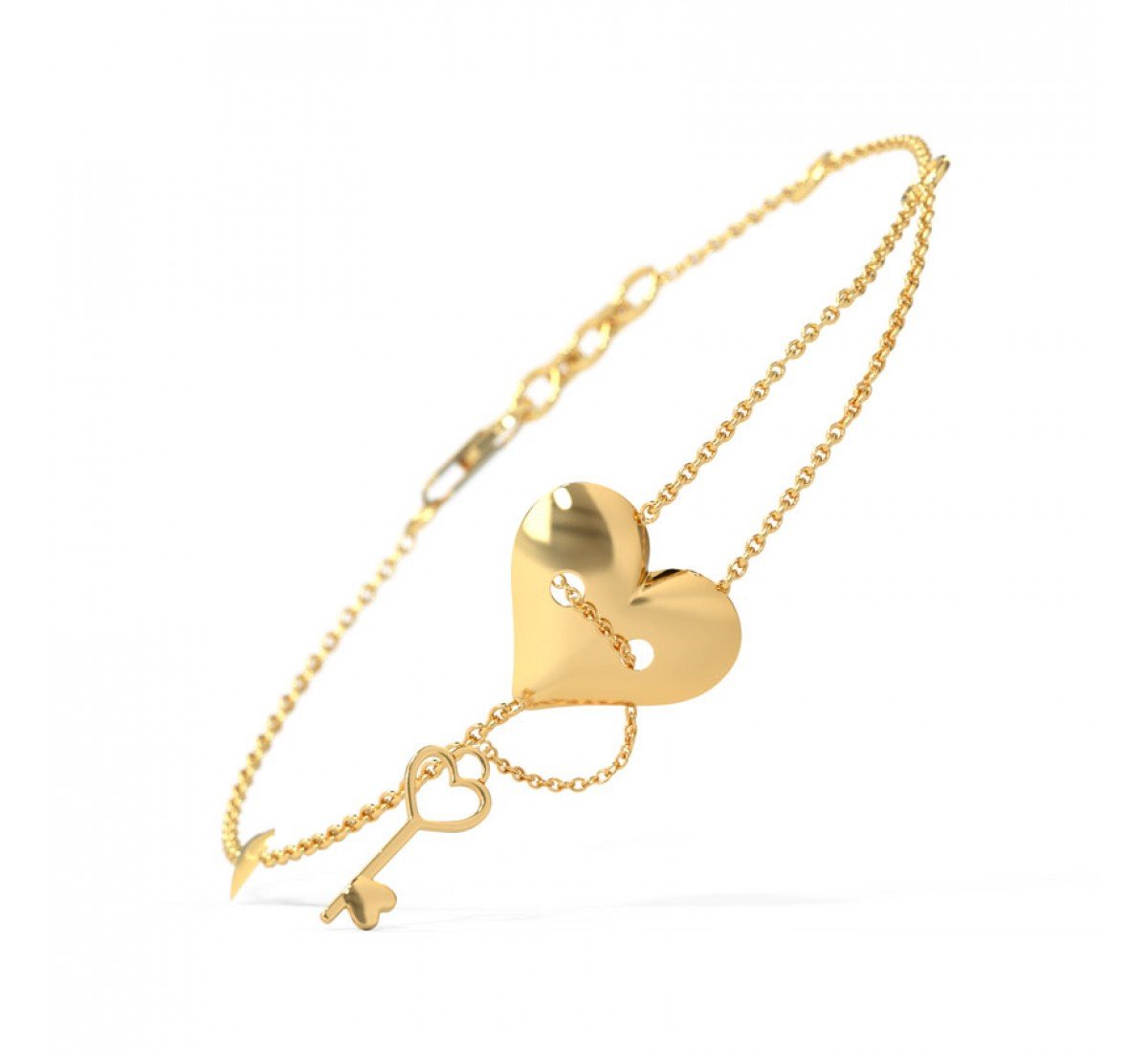 Quest Love Lock Gold Bracelet