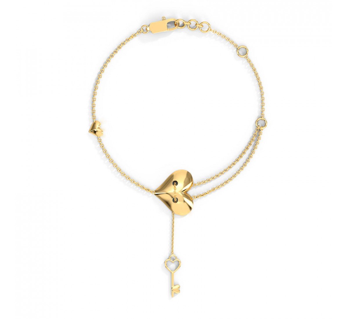 Quest Love Lock Gold Bracelet