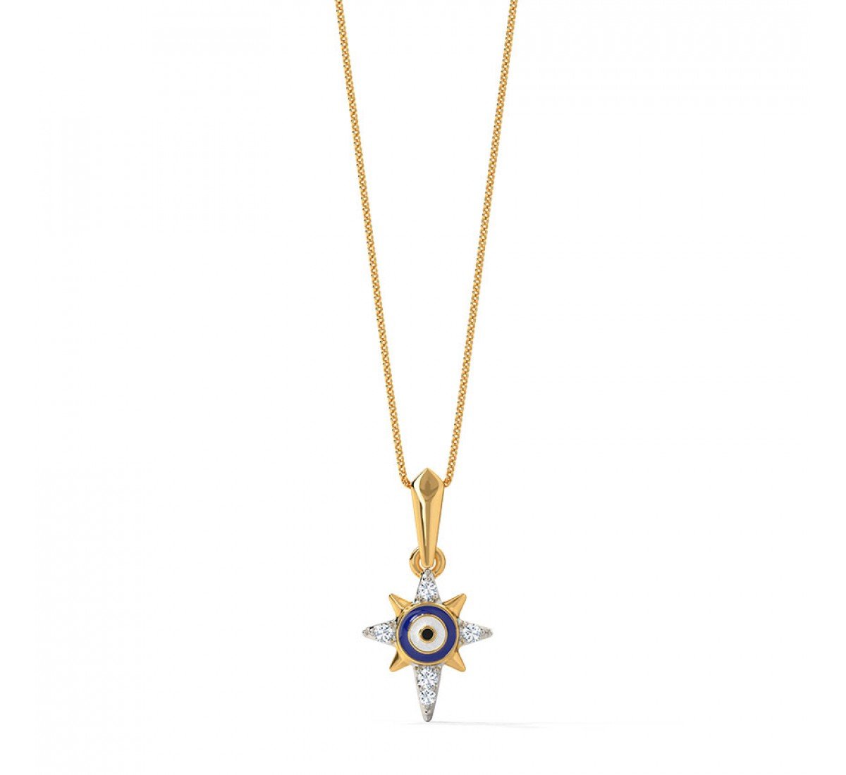 Warding Star Evil Eye Diamond Pendant
