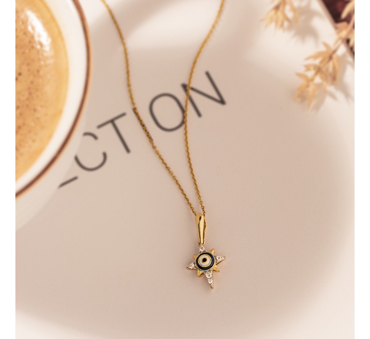 Warding Star Evil Eye Diamond Pendant