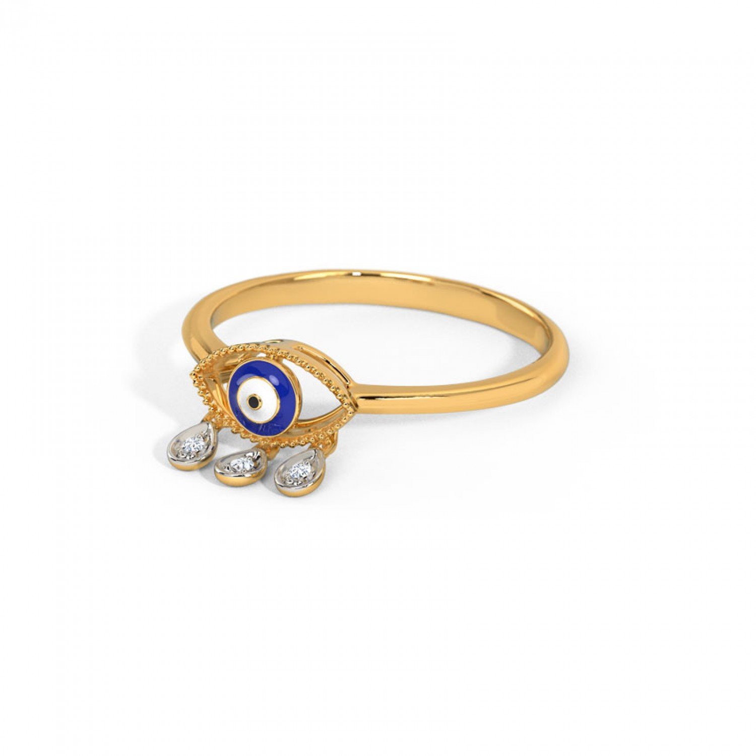 Protective Evil Eye Diamond Ring