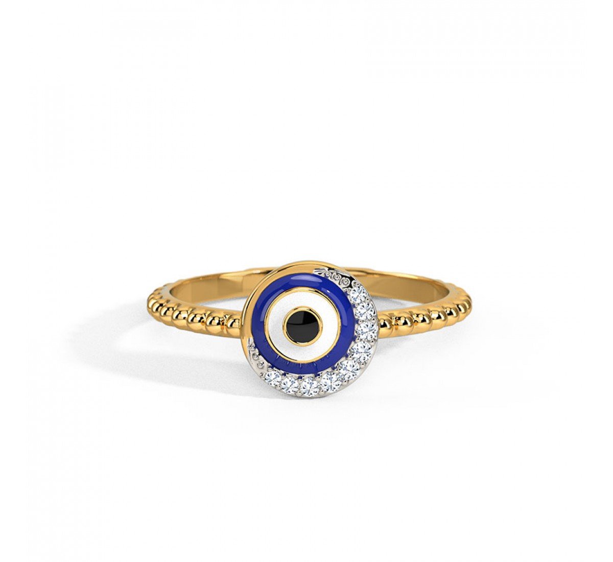Amulet Evil Eye Diamond Ring