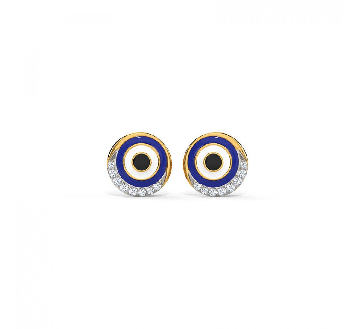 Rachel Evil Eye Diamond Stud Earrings