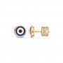 Rachel Evil Eye Diamond Stud Earrings