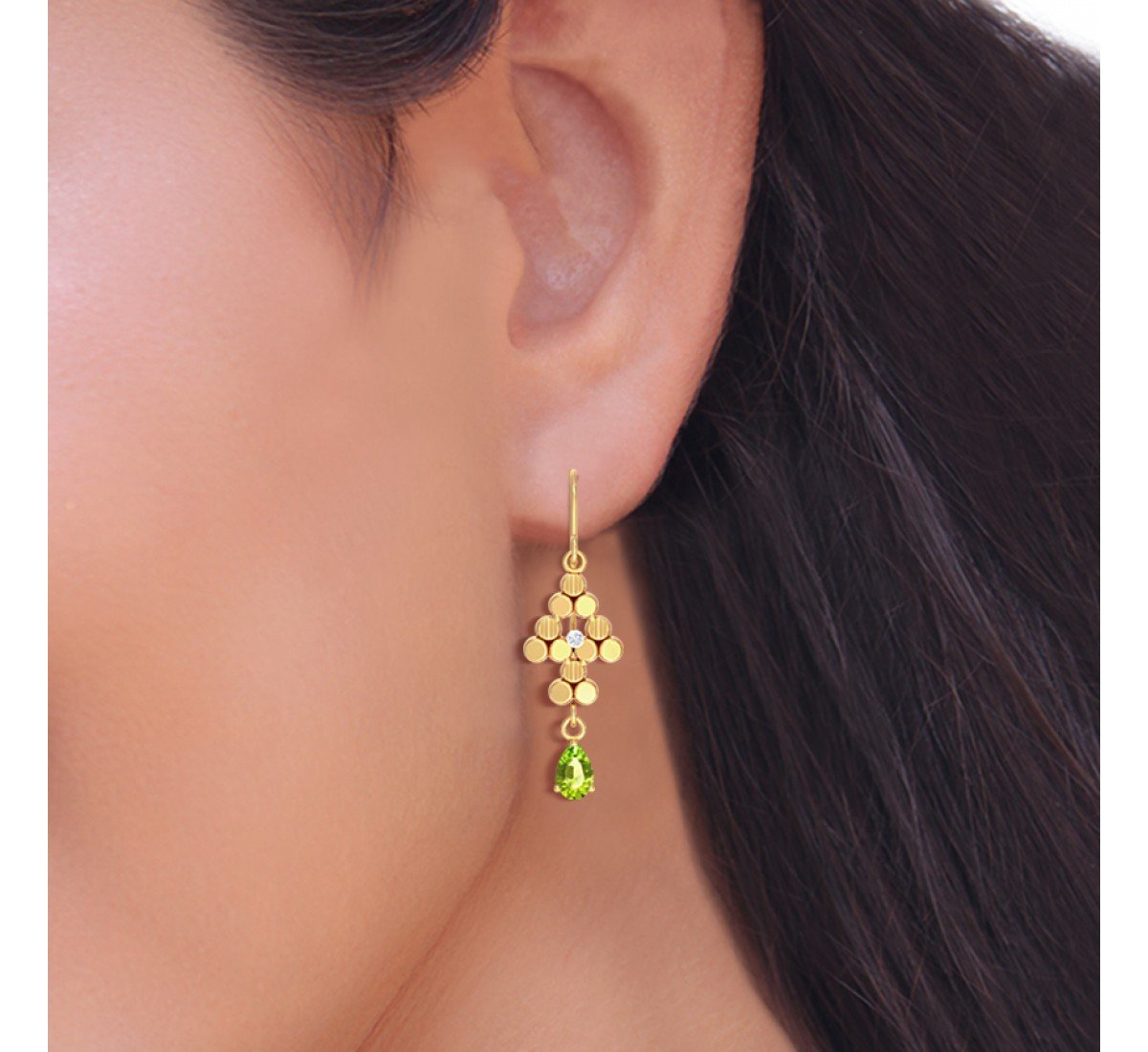 Regal Gemstone Drop Earrings