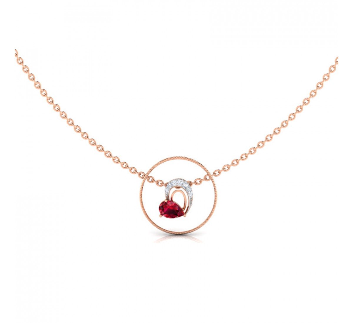 Marvel Framed Heart Gemstone Necklace
