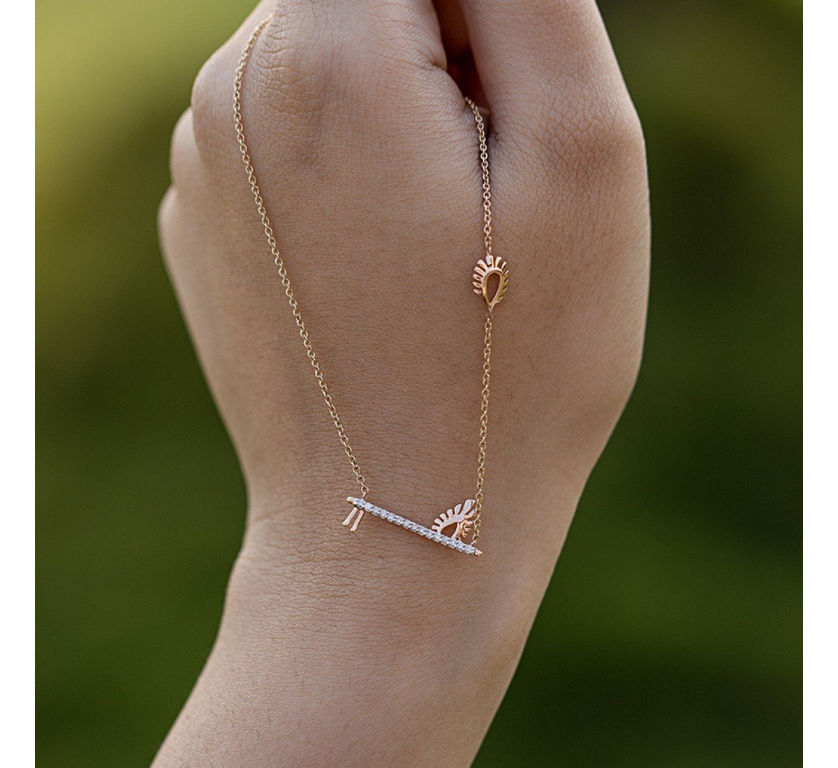 Diamond Krishna Flute Necklace