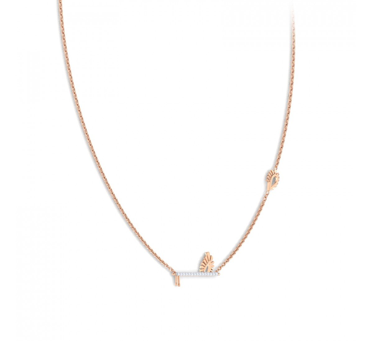 Diamond Krishna Flute Necklace