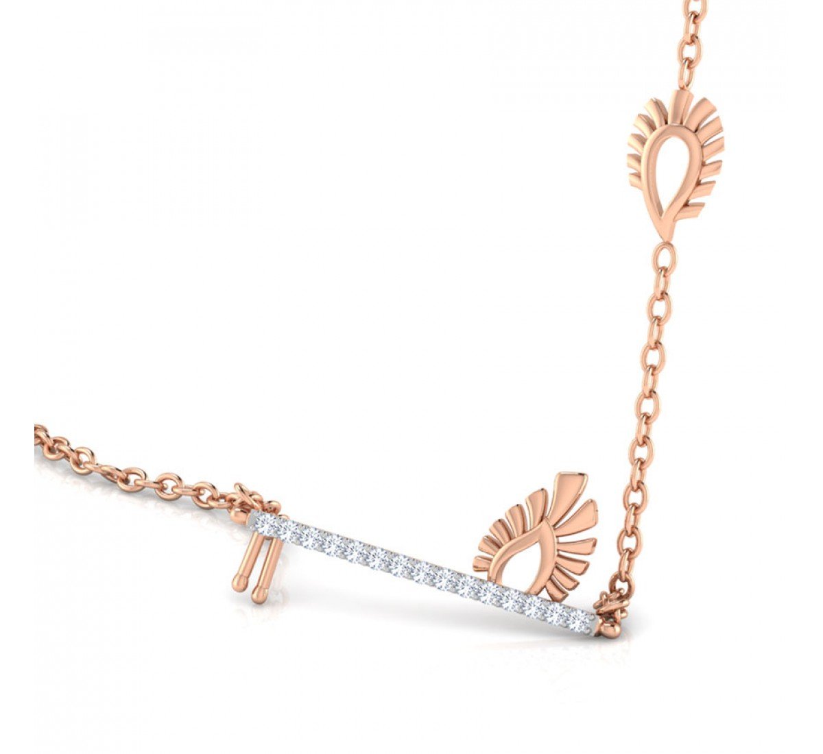 Diamond Krishna Flute Necklace