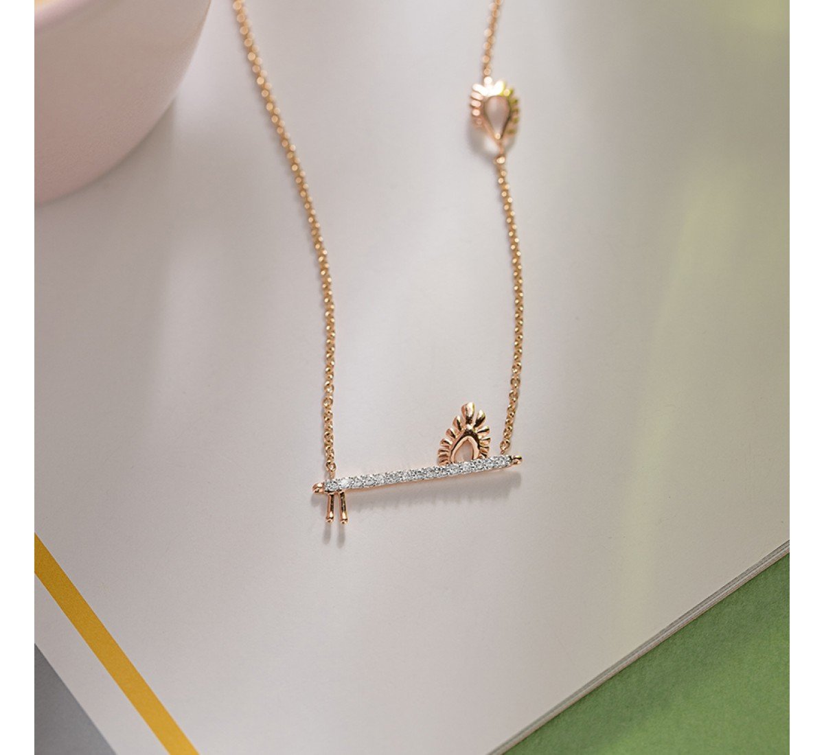Diamond Krishna Flute Necklace