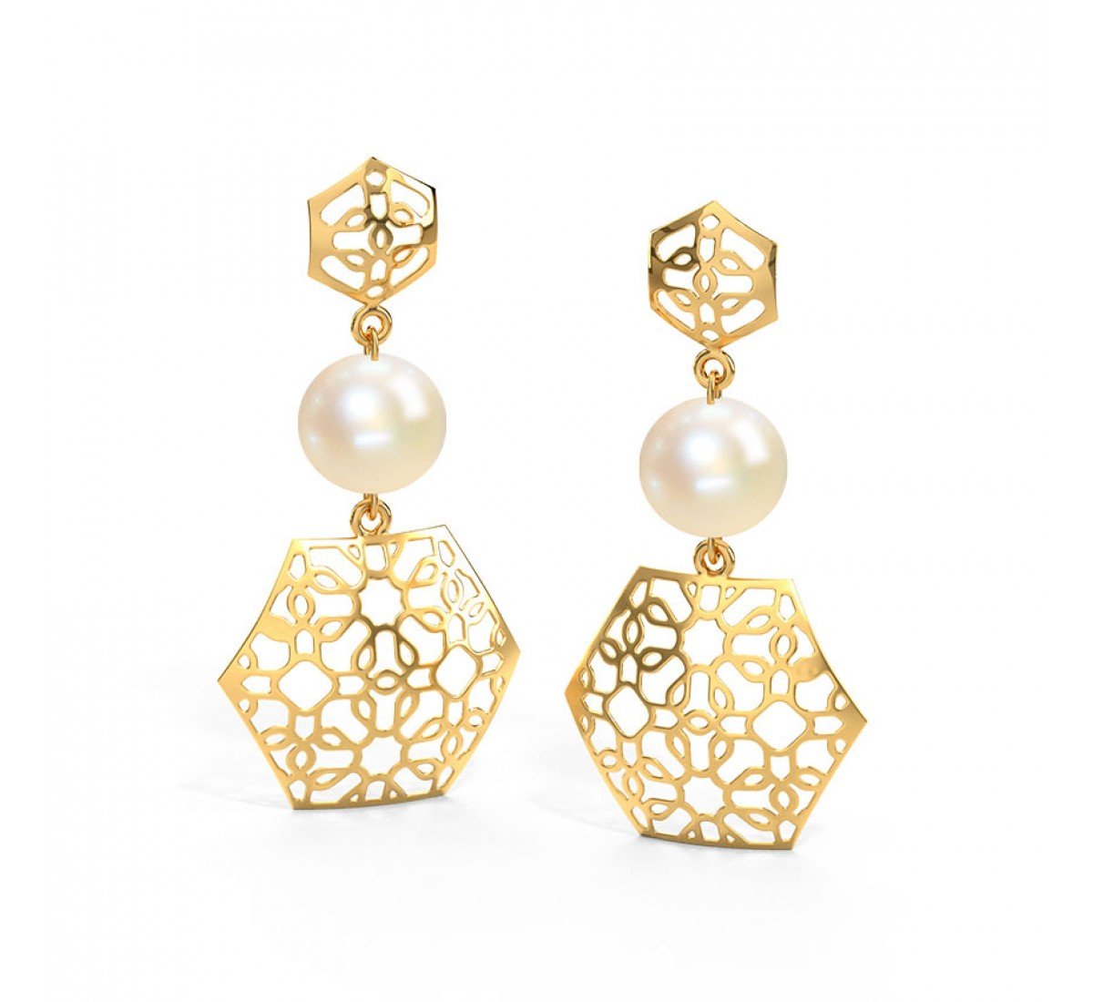 Elowen Cutout Pearl Drop Earrings