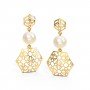 Elowen Cutout Pearl Drop Earrings