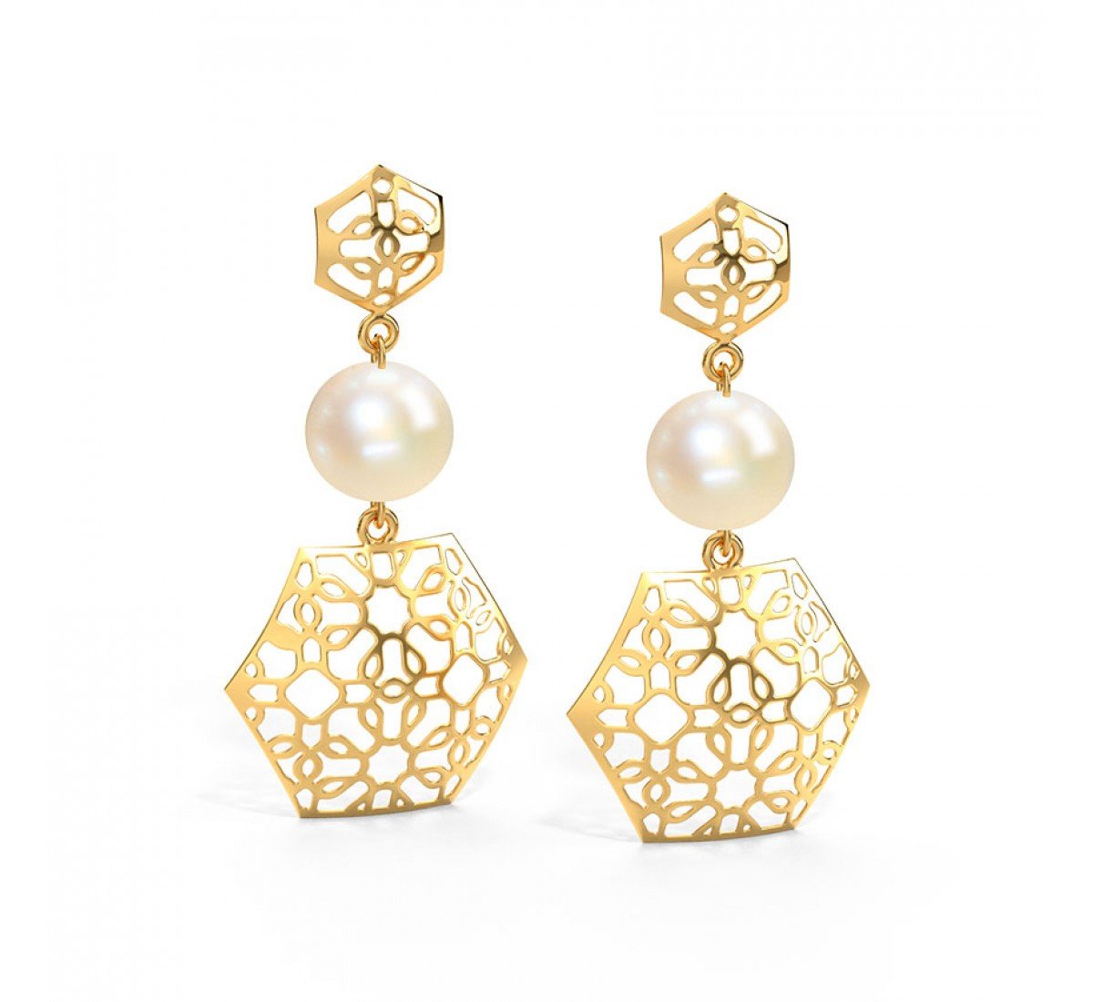 Elowen Cutout Pearl Drop Earrings