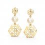 Elowen Cutout Pearl Drop Earrings
