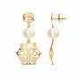 Elowen Cutout Pearl Drop Earrings