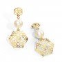 Elowen Cutout Pearl Drop Earrings