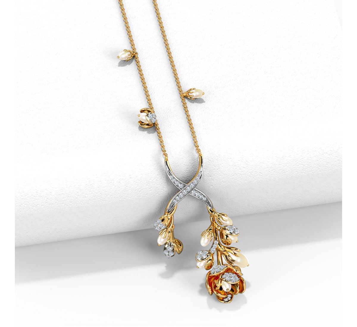 Madesha Pearl Diamond Necklace