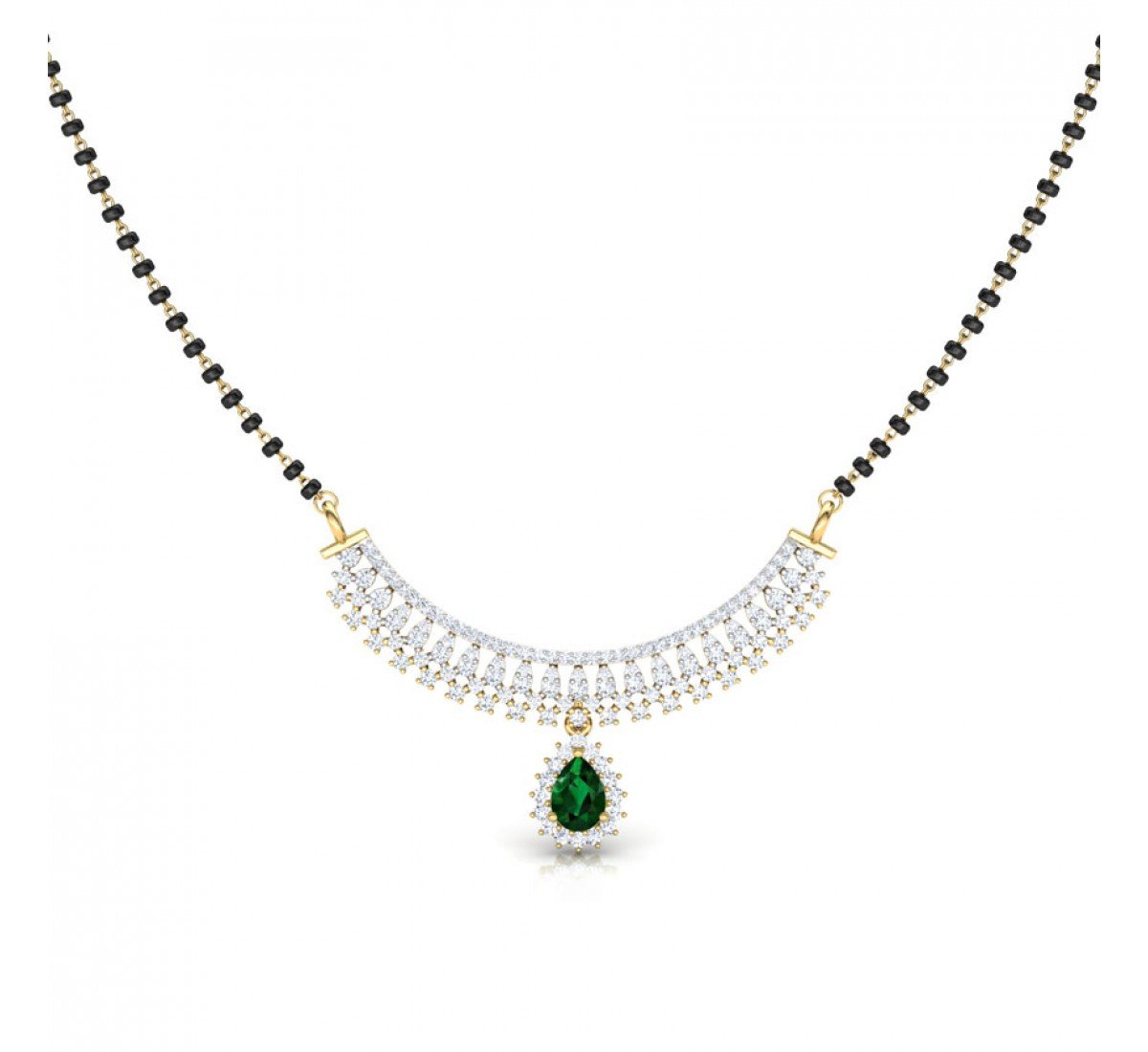 Finola Gemstone Diamond Mangalsutra