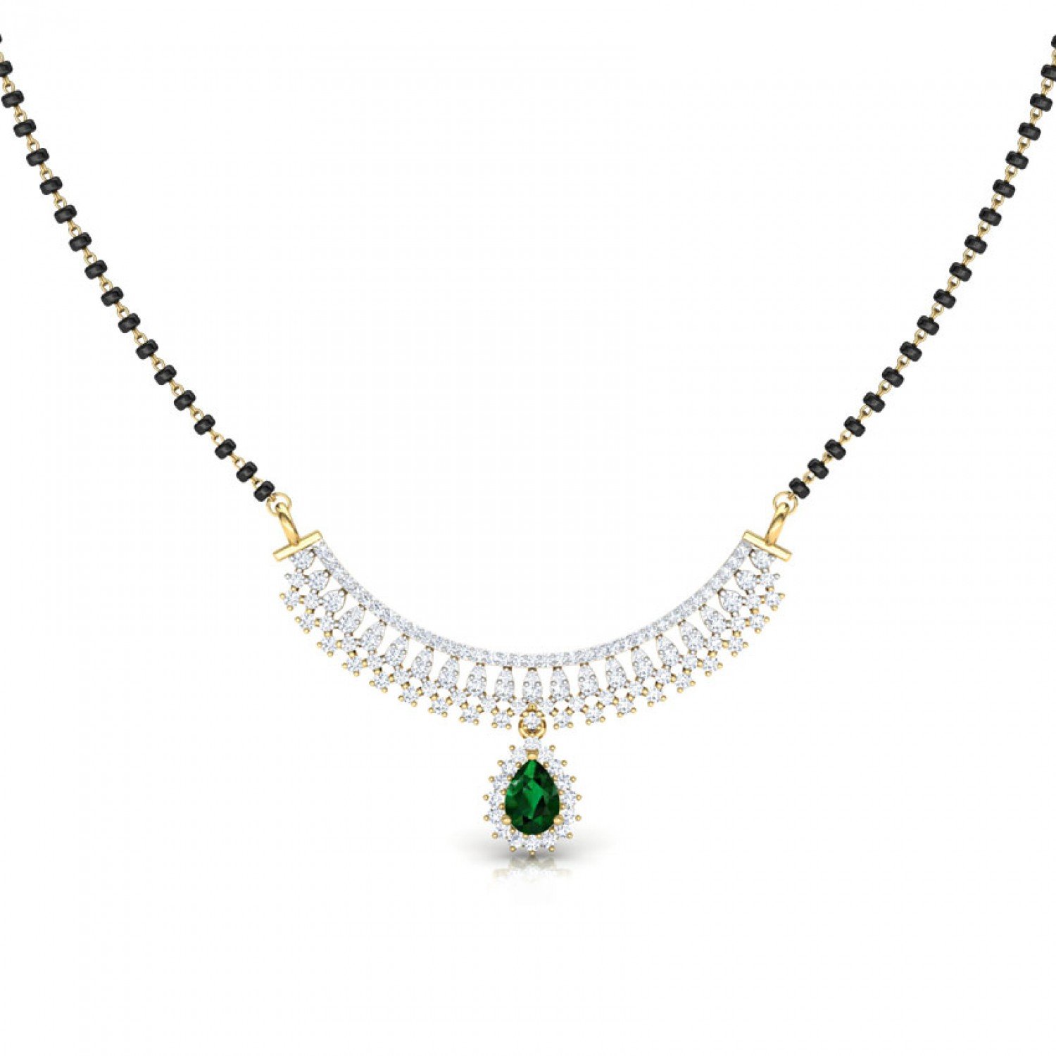 Finola Gemstone Diamond Mangalsutra