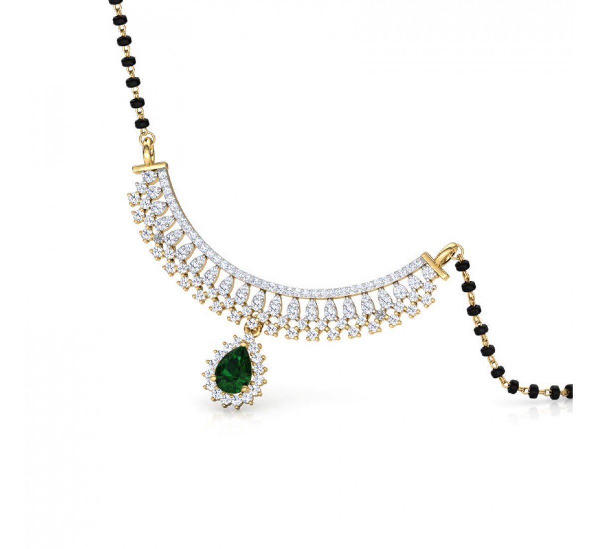 Finola Gemstone Diamond Mangalsutra