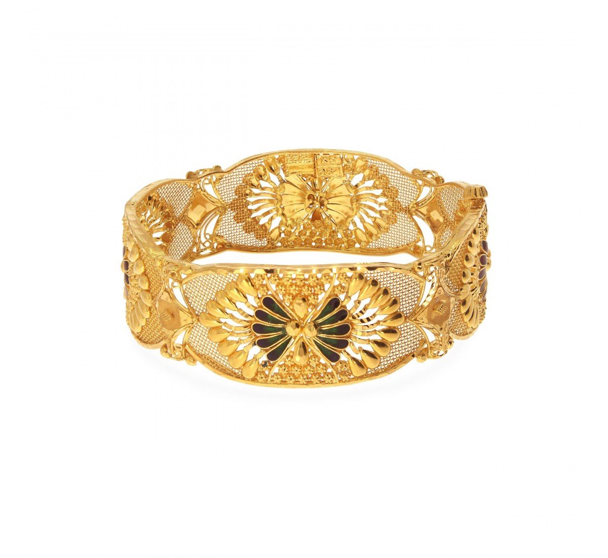 Hamsini Plumes Gold Chur Bangle
