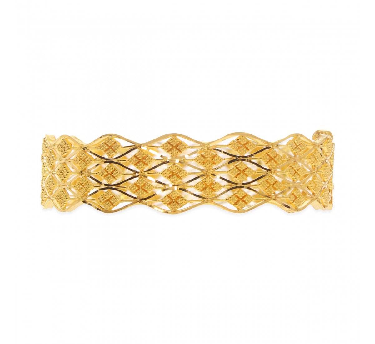 Jivika Rhombus Gold Chur Bangle