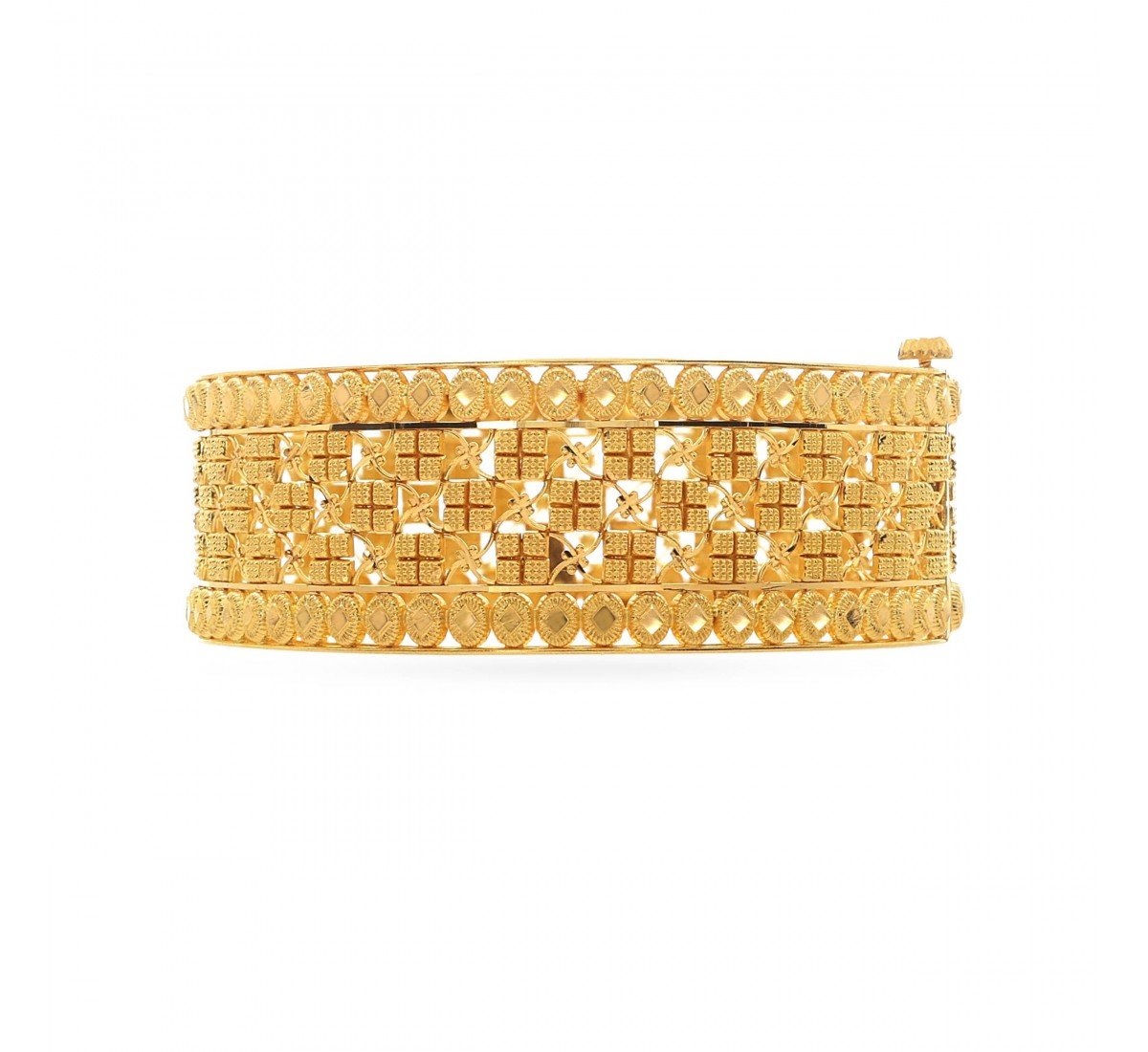 Hetal Cubes Gold Chur Bangle