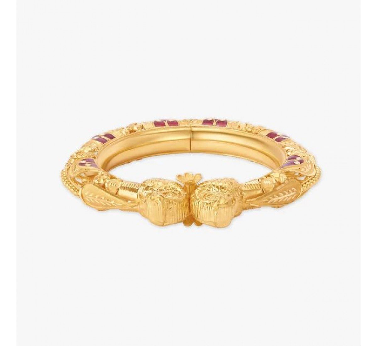Classical Peacock Head Gold Bangle