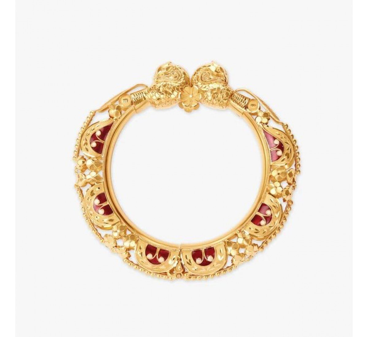 Classical Peacock Head Gold Bangle
