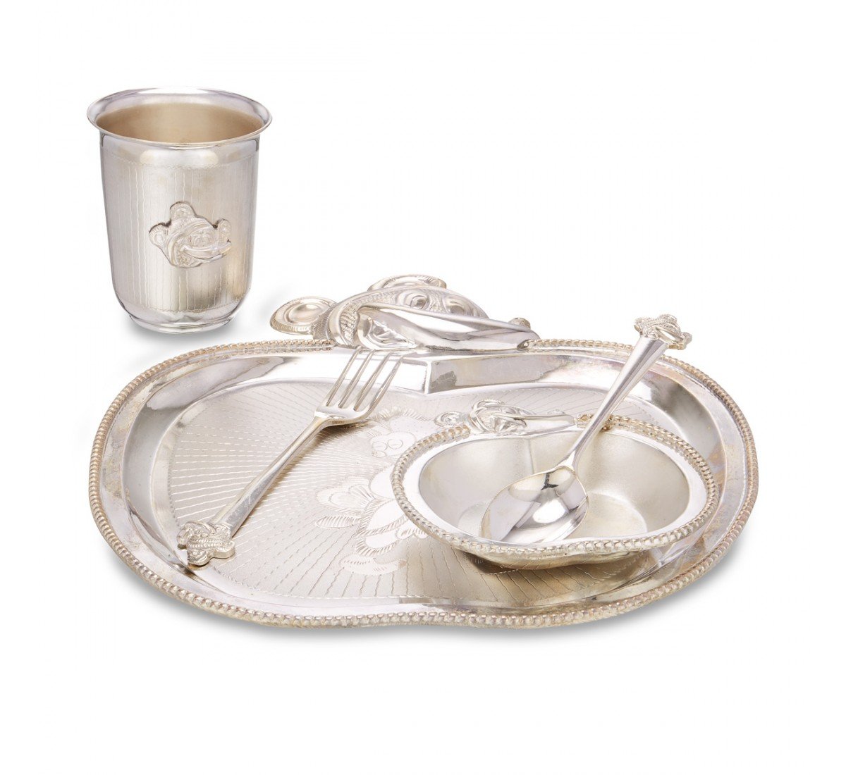 Silver Apple Dinner Set