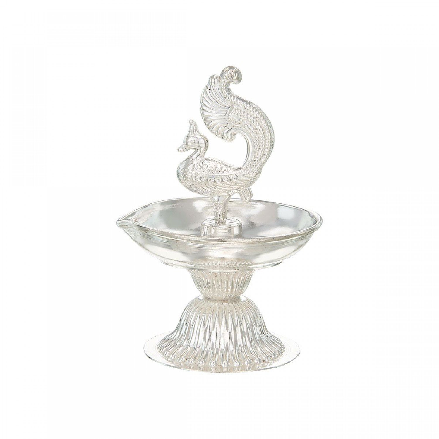 Peacock Silver Vilakku