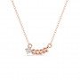 Rose Gold Leaf Solitaire Necklace
