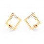 Gold Square Earrings