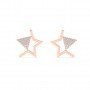 Rose Gold Shining Star Earrings