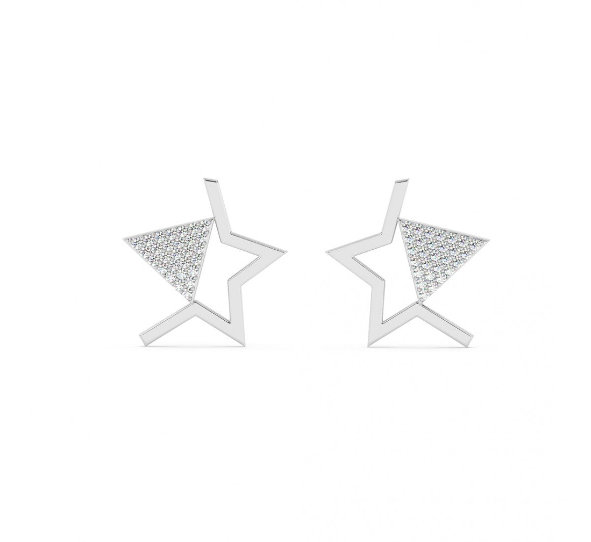 Silver Shining Star Earring