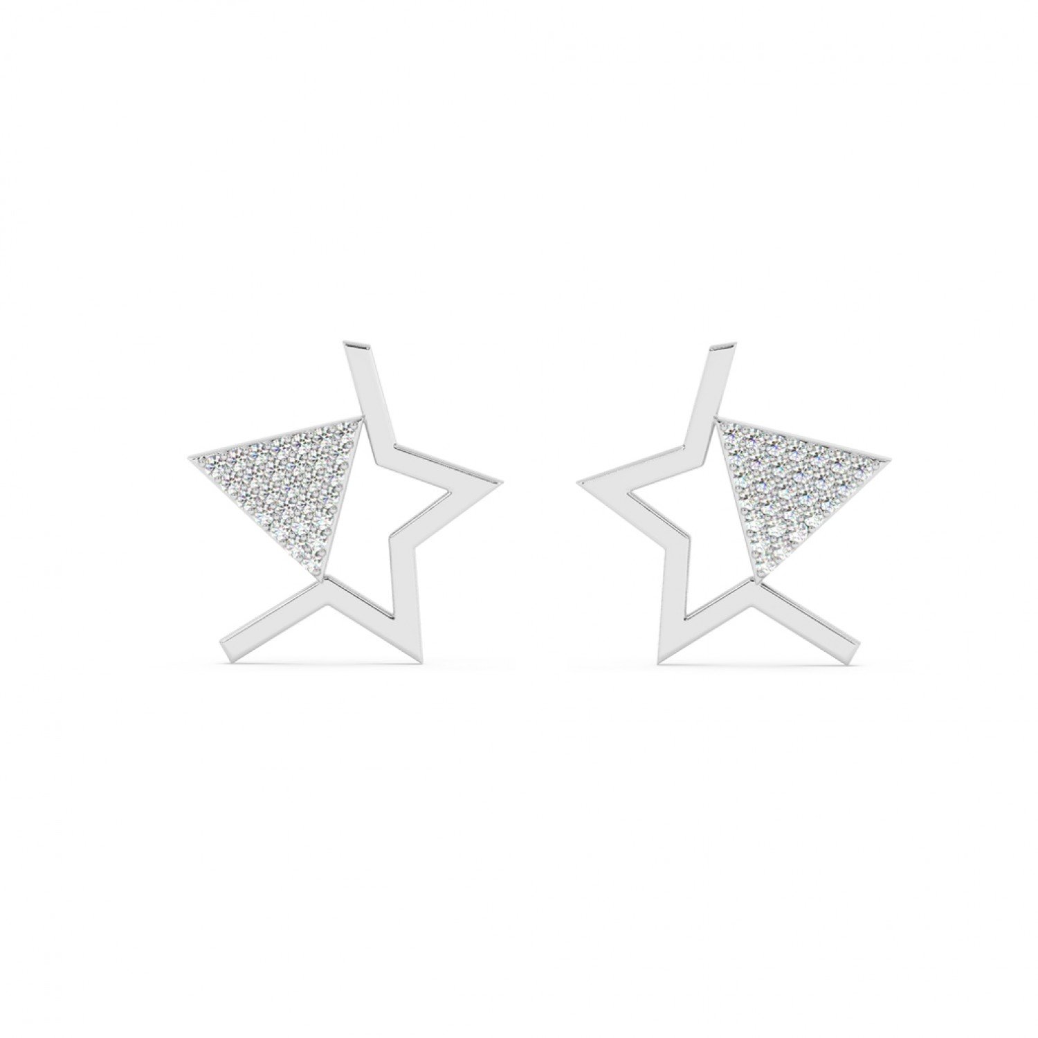 Silver Shining Star Earring